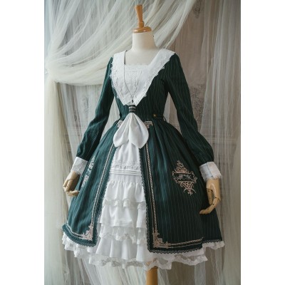 Surface Spell Unfinished Embroidered Sailor Collar One Piece(Leftovers/Full Payment Without Shipping)